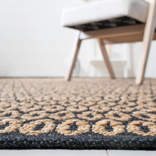 Vista 5 de SAFAVIEH Natural Fiber Collection Runner - 2'3" x 7', Natural & Black, Handmade Hemp, Ideal for The Living Room, Dining, Bedroom (NFB701Z)