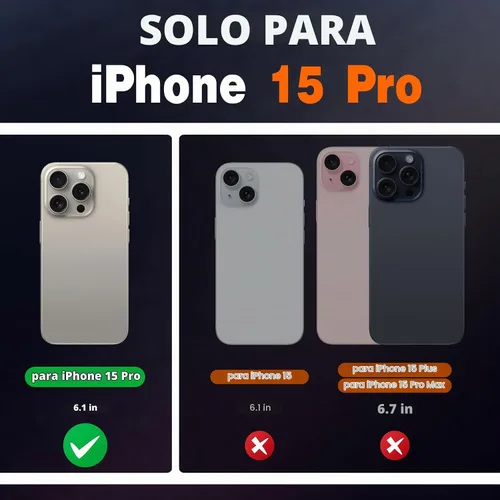 Vista 2 de SHIELDON Funda tipo cartera de piel auténtica para iPhone 15 Pro de 6.1