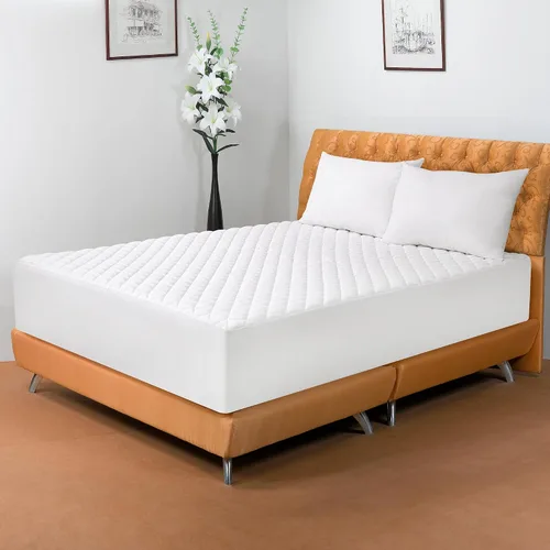 Vista 9 de Royale Linens Cubrecolchón tamaño California King – Protector de colchón acolchado suave – Bolsillo profundo ajustable que se adapta a hasta 16