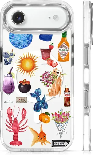 Vista 107 de Funda para iPhone 13 Pro, transparente con bonito patrón de tiburón azul, compatible con Magsafe funda protectora suave para mujeres y niñas (blanco)