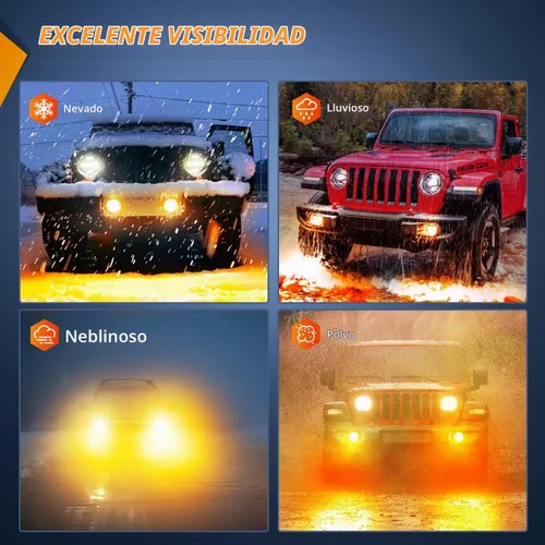 Vista 4 de Nilight Conjunto de Luces LED de Niebla de 4 Pulgadas Compatible con 2007 2008 2009 2010 2011 2012 2013 2014 2015 2016 2017 2018 Jeep Wrangler JK