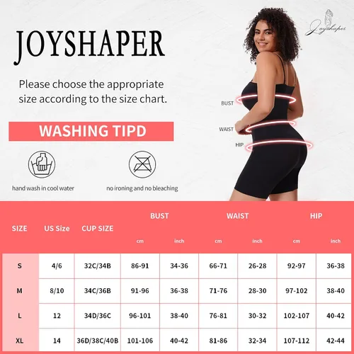 Vista 6 de JOYSHAPER Tummy Control Shapewear Bodysuit With Built-in Bra for Women Seamless Mid Thigh Full Body Shaper