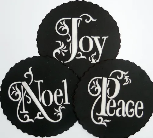 Vista 3 de Juego de galletas Joy, Noel and Peace de Designer Stencils