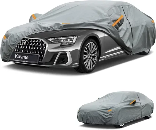 Vista 202 de Kayme Funda de Coche de Servicio Pesado Impermeable para Todo Tipo de Clima, Ajuste Personalizado para Tesla Model S, Cubierta Exterior Completa