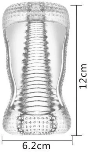 Vista 2 de Masturbador masculino Juguetes sexuales para hombres de bolsillo coño Stroker con textura mamada pene TPE masturbación mejora sexual