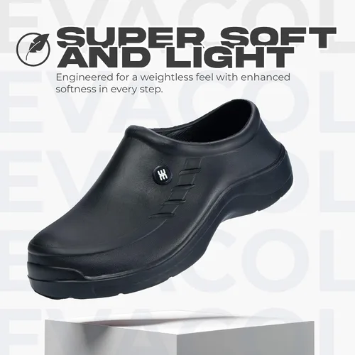 Vista 3 de Zapatos antideslizantes para hombre: zuecos sin cordones, cómodos zapatos de trabajo