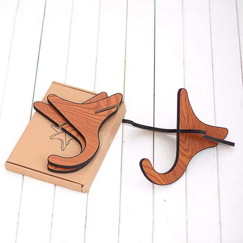 Vista 5 de Hovico Detachable Wooden Ukelele Stand, Holder Musical Instrument Stand Concert Portable Non-Slip Violin Wood Stand for Small Guitar, Violin, Banjo
