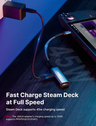 Vista 3 de JSAUX Adaptador USB C a HDMI 2 en 1, adaptador 4K a 60Hz tipo C a HDMI 2.0 con PD de carga rápida de 100 W, compatible con iPhone 15 Pro Max, Galaxy