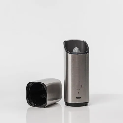 Vista 7 de KSL Gravity - Molinillo eléctrico de sal y pimienta, recargable por USB, molienda automática de 1 clic 1 molinillo de pimienta de grosor ajustable