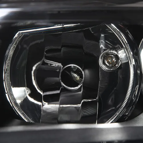 Vista 4 de Conjunto de faros delanteros compatible con Volkswagen Jetta MK6 11-18, modelo halógeno, carcasa negra, esquina ámbar