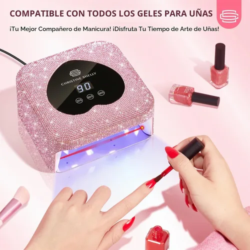 Vista 6 de Luz UV para uñas de gel, 48 W, mini lámpara de uñas UV enchufable
