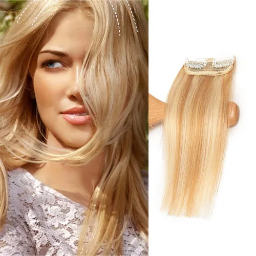 Vista 12 de Extensiones de cabello con clip de volumen real de cabello humano liso y sedoso, extensiones de cabello cortas y naturales invisibles para mujer
