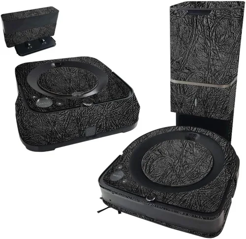Vista 4 de MightySkins Skin compatible con iRobot Roomba s9+ Vacuum & Braava Jet m6 Bundle – Placa de diamante negro y cubierta de vinilo única, fácil
