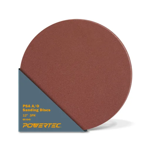 Vista 8 de POWERTEC 10 discos de lijado PSA de grano 80 de 12 pulgadas, papel de lija autoadhesivo de 12 pulgadas para paneles de yeso, carpintería, pintura