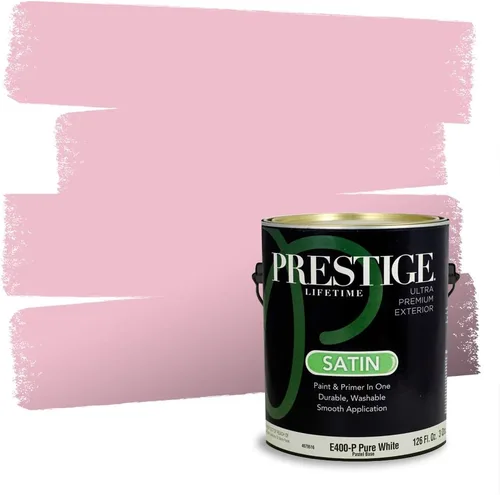 Vista 39 de Prestige Paints Pintura exterior e imprimación en uno, 1 galón, plano, coincidencia comparable de Valspar* Amber Rose*