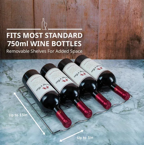 Vista 7 de Schmecke - Refrigerador de vino con compresor de 12 botellas con cerradura Gran bodega independiente Refrigerador de vino digital 41f-64f