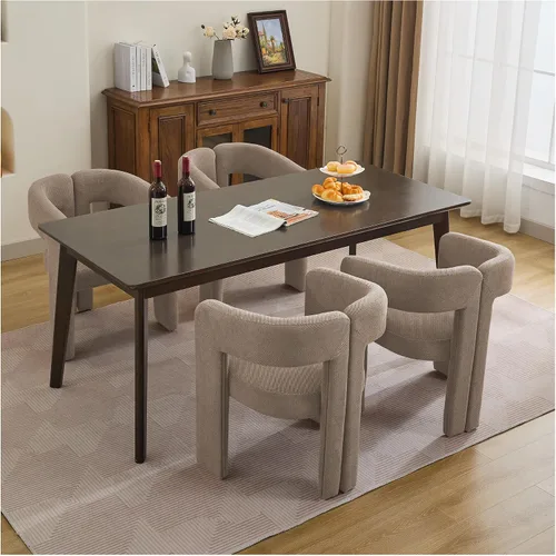 Vista 25 de adochr Modernas sillas de comedor de barril, silla de comedor tapizada de lino con patas de madera, sillas decorativas con brazos, cómodos sillones