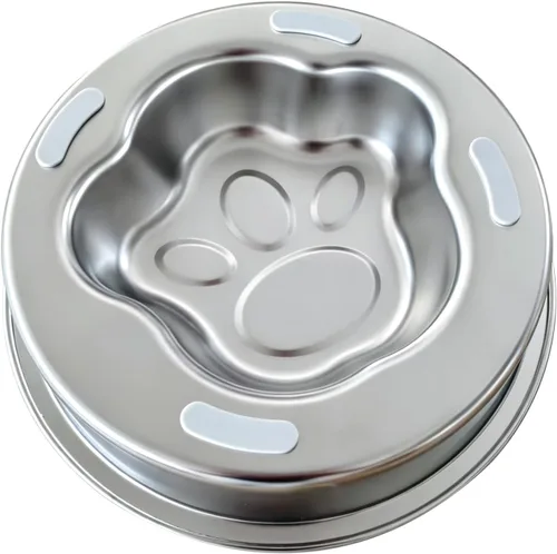 Vista 8 de Cuencos de acero inoxidable para perros de alimentación lenta, cuenco de comida lenta para perros y gatos, capacidad de 1 taza, soporte de comida