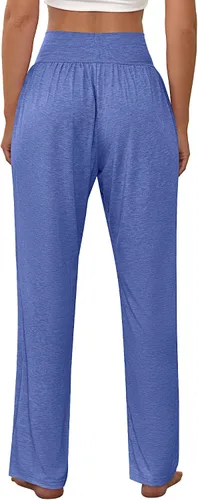 Vista 3 de Neer 3 piezas de pantalones de yoga de pierna ancha para mujer, cómodos, holgados, de cintura alta, pantalones deportivos casuales