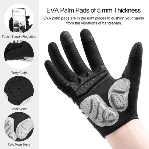 Vista 2 de INBIKE - Guantes para bicicleta de montaña MTB, categoría BMX, categoría ATV, todoterreno, DH, de descenso, para ciclismo, carretera, carreras