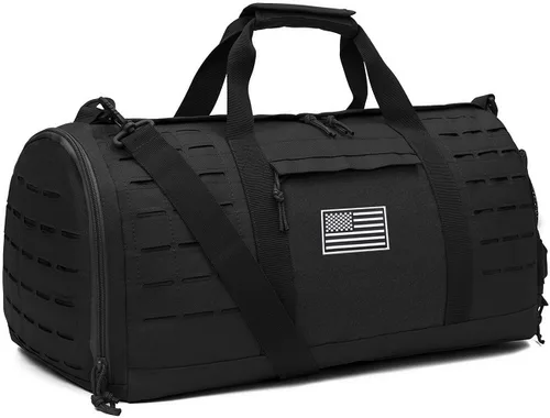 Vista 2 de QT&QY Bolsa de lona táctica militar de 40L y neceser táctico, Qt&qy Bolsa de lona militar de 40 l y neceser táctico