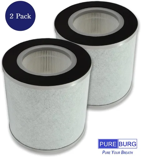 Vista 4 de PUREBURG Filtro de repuesto compatible con purificadores de aire Elechomes EPI236, paquete de 2 unidades H13 HEPA de 4 etapas de filtración