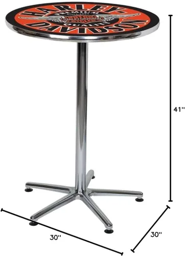 Vista 2 de Harley-Davidson Mesa de barra con alas y barra de escudo - 41in.H, modelo # HDL-12328