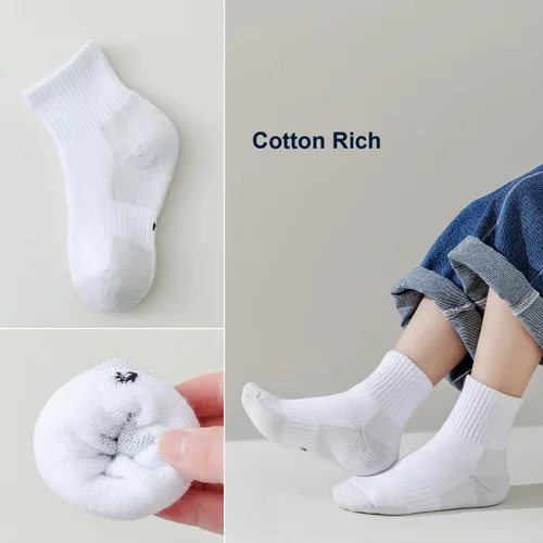 Vista 47 de EPEIUS Calcetines acolchados de algodón grueso para niños y niñas, calcetines atléticos deportivos para correr, paquete de 6 unidades, 4-14 años