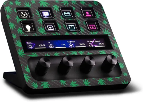 Vista 14 de MightySkins - Piel de fibra de carbono compatible con Elgato Stream Deck + Marble Magma Acabado de fibra de carbono texturizado protector