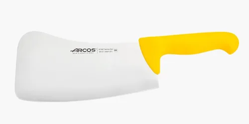 Vista 7 de Arcos Cuchillo de carnicero de acero inoxidable nitrum de 8 pulgadas y hoja de 7.874 in. Cuchillo de carnicero profesional. Mango ergonómico de Negro