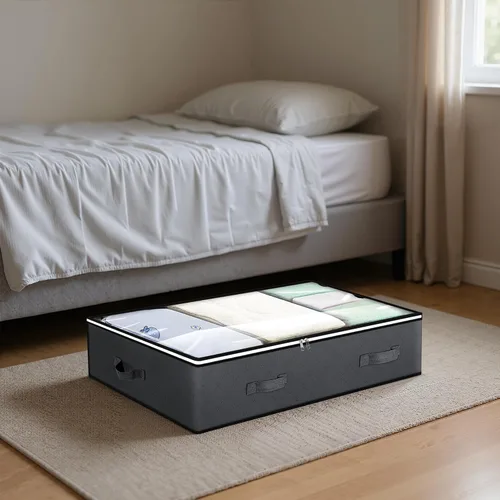 Vista 5 de Cupic Cupid Contenedores de almacenamiento debajo de la cama, paquete de 3 contenedores de almacenamiento debajo de la cama, organizador grande