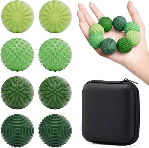 Vista 11 de luckdoor Bolas Magnéticas de Silicona Fidget para Adultos y Adolescentes, 4PCS Juguetes Sensoriales para Aliviar el Estrés para Autismo TDAH