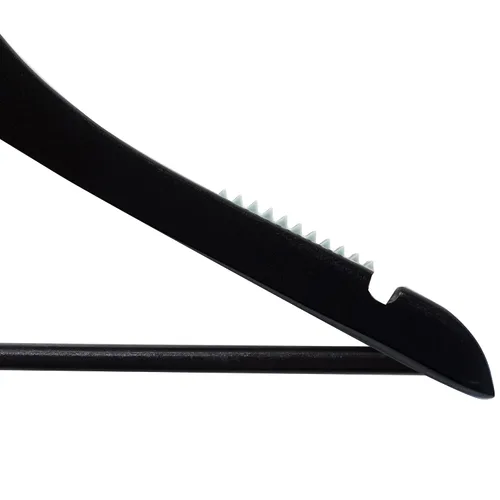 Vista 3 de NAHANCO 20417WB, Percha de madera premium de 17 pulgadas, negro de alto brillo - 100/CTN