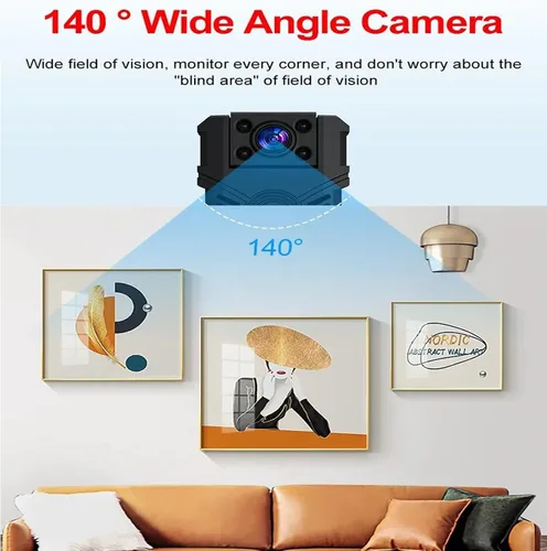 Vista 6 de Mini cámara corporal de 64 GB Spy Nanny Cam HD 1080P Video Body Cámara con visión nocturna 6H Auto sobrescritura 1200 mAh (sin Wi-Fi)