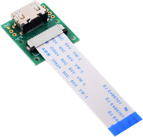 Vista 5 de cablecc Módulo de cámara Raspberry PI a HDMI tipo A macho HDTV FPC cable plano 2.0 in apto para PES001