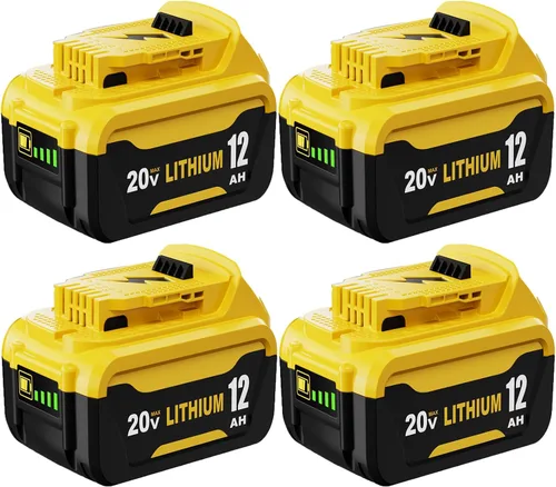 Vista 9 de 2 Packs 12Ah Replacement for Dewalt 20V Battery DCB208 and DCB102 Charger Amarillo