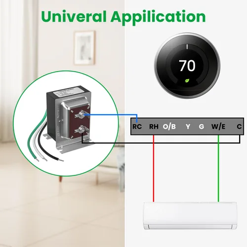 Vista 9 de Transformador de timbre de 16 V 30 VA compatible con timbre de video con anillo con cable, pieza de repuesto para timbre de puerta transformador