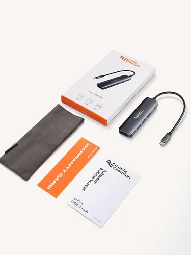 Vista 7 de Hub USB C, adaptador multipuerto USB C 5 en 1 a HDMI, 100 W PD, 3 puertos USB 3.0 para MacBook Pro, MacBook Air M1/M2, iPad Pro, Surface Pro, XPS