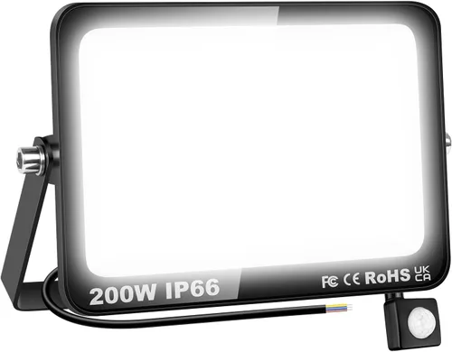Vista 16 de Willpower Reflector LED con sensor de movimiento, luces de seguridad para exteriores de 10 W, 1000 lúmenes, lámpara exterior de 4000 K, luz blanca