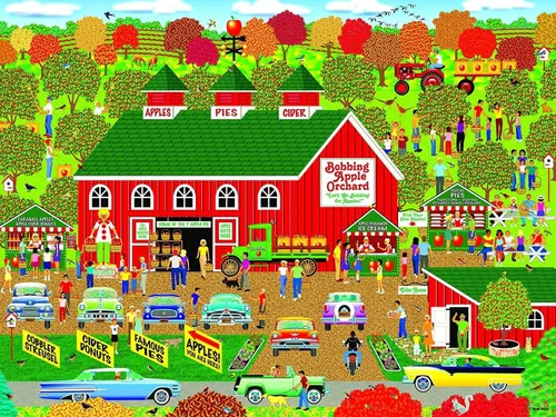Vista 10 de RoseArt - Home Country - Dozing Bear Lodge - Rompecabezas de 1000 piezas para adultos