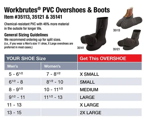 Vista 5 de Tingley Rubber 35141 Work Brutes PVC de 14 pulgadas con botón, XL, negro