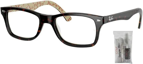 Vista 2 de Ray-Ban RX5228 - Lentes cuadrados para hombre y mujer + paquete con kit de gafas de diseñador iWear