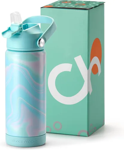 Vista 40 de Botella de Agua Choco Mocha para Niños para la Escuela, Botella de Agua Aislada para Niños de Acero Inoxidable para Niños, 14 Oz Camión Monstruo