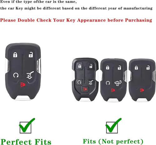 Vista 2 de Compatible con funda para llavero GMC, Negro, Negro