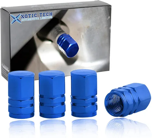 Vista 26 de x xotic tech Juego de 4 tapas de tapa de válvula de neumático con bandera estadounidense, aleación de aluminio anodizado, resistente a la corrosión