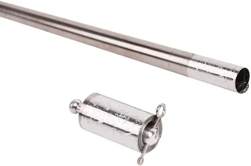 Vista 9 de Varita mágica de 43.3 in, bastones de aspecto de metal, varita mágica profesional, varita mágica de bolsillo de metal, portátil para mago