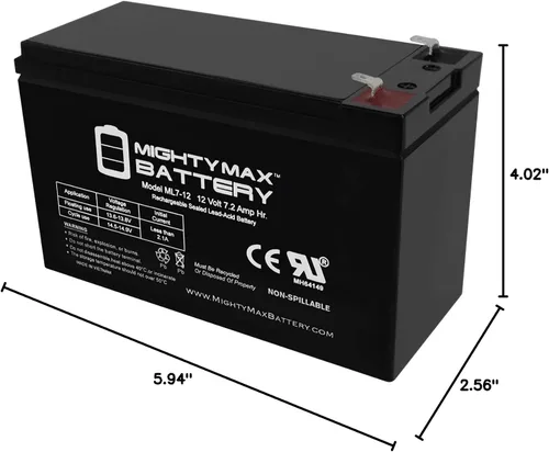 Vista 8 de Mighty Max Battery Batería compatible de 12V 7AH para APC BP700UC BR700G BR1000IN RBC17