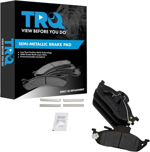 Vista 135 de TRQ Pastillas de freno delanteras semi metálicas compatibles con Ford Expedition 2018-2021 F-150 2018-2020 Lincoln Navigator 2018-2022
