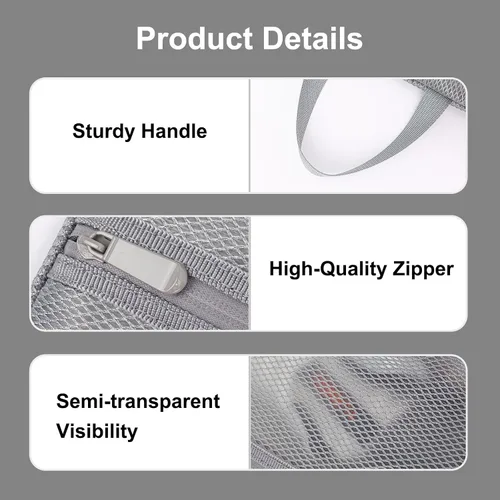 Vista 5 de Fixwal Bolsas de zapatos para viajes, Gris