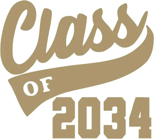 Vista 18 de Adhesivo de graduación para planchar en la clase de 2034, calcomanía para camiseta de secundaria, parche de graduación HTV para graduados